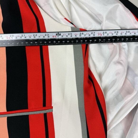 Lindsay Lohan x Lavish Alice Multistripe Print Collarless Cape Blazer Sz 22 Plus - Picture 8 of 12